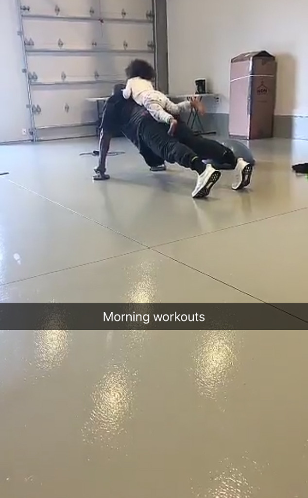 Kim Kardashian Films Kanye Doing Dad Push Ups With North E Kim Kardashian Films Kanye Doing Dad Push Ups With North E